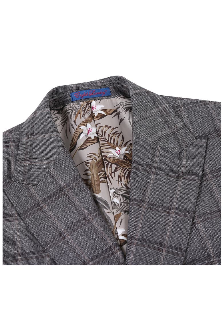 Double Breasted Flat Front Suit, Alternate, color, GREY