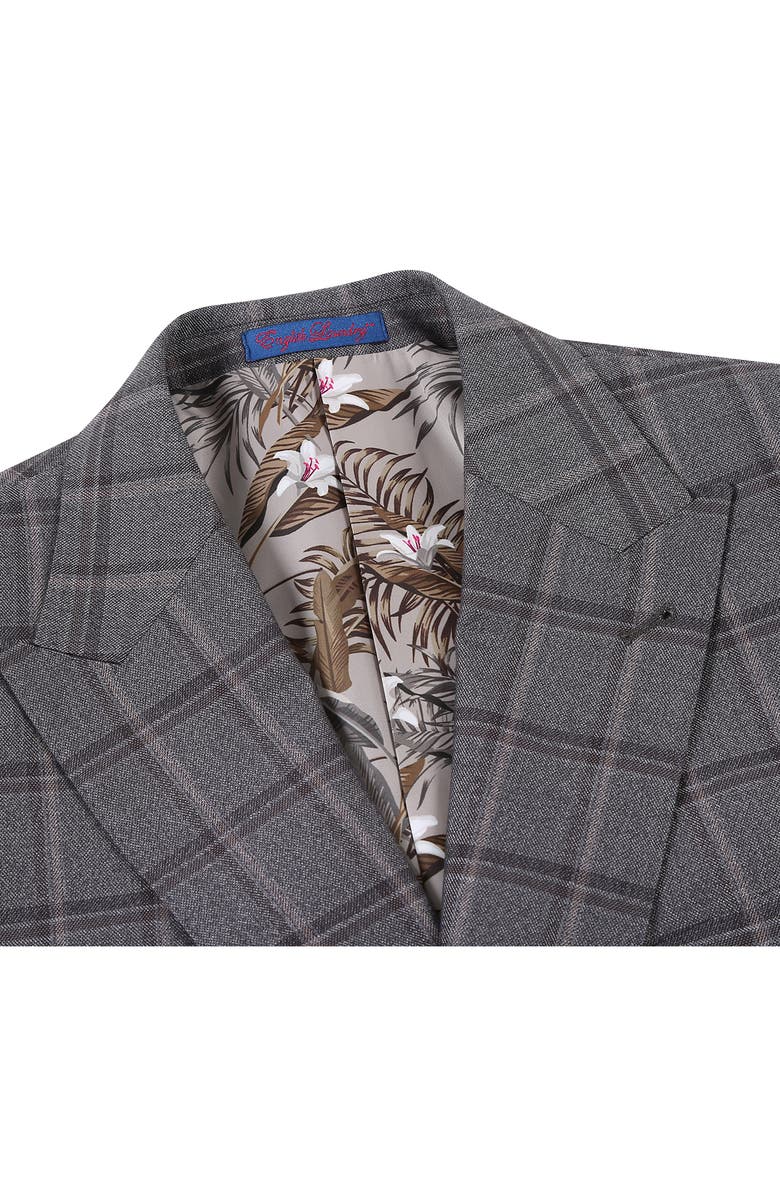 English Laundry Double Breasted Flat Front Suit, Alternate, color, Grey