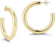 GLAZE JEWELRY 14K Gold Plated Sterling Silver Hoop Earrings