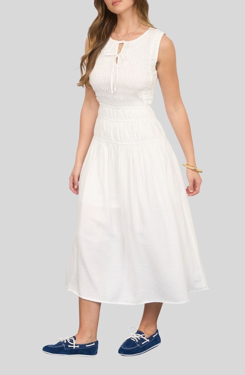 Blu Pepper Smock Bodice Midi Dress, Alternate, color,