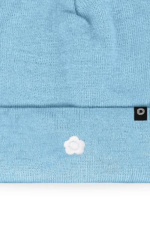 Dalix Lil Flower Beanie Cap In Blue