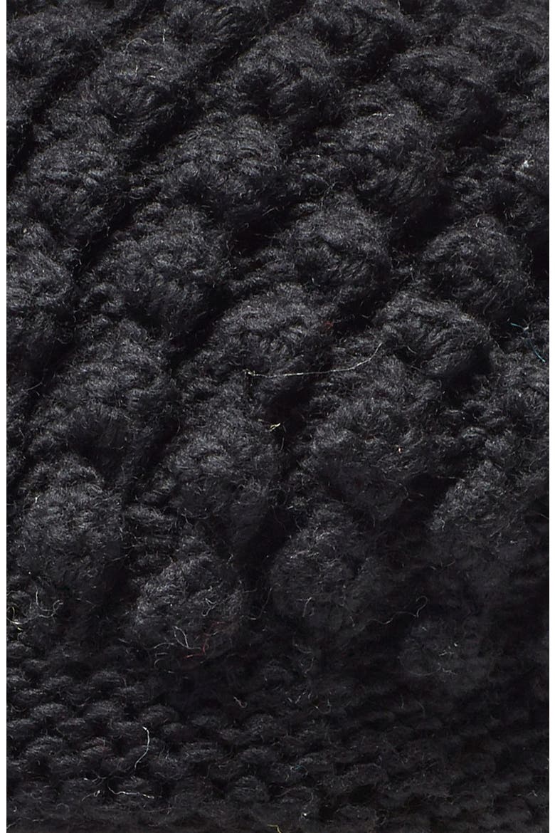 'Popcorn' Knit Slouch Beanie, Alternate, color, BLACK