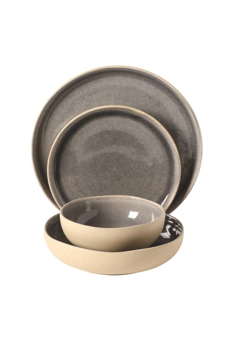 Manila Bay 16-Piece Reactive Glaze Stoneware Dinnerware Set, Alternate, color, Multicolors