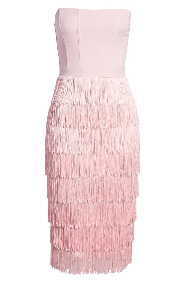 Lavish Alice Bandeau Fringe Midi Dress, Alternate, color, 