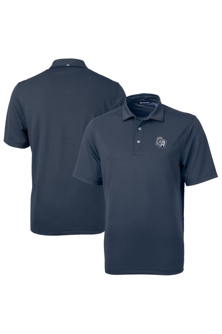 Men's Cutter & Buck Navy San Antonio Missions Virtue Eco Pique Recycled Polo, Main, color, Navy