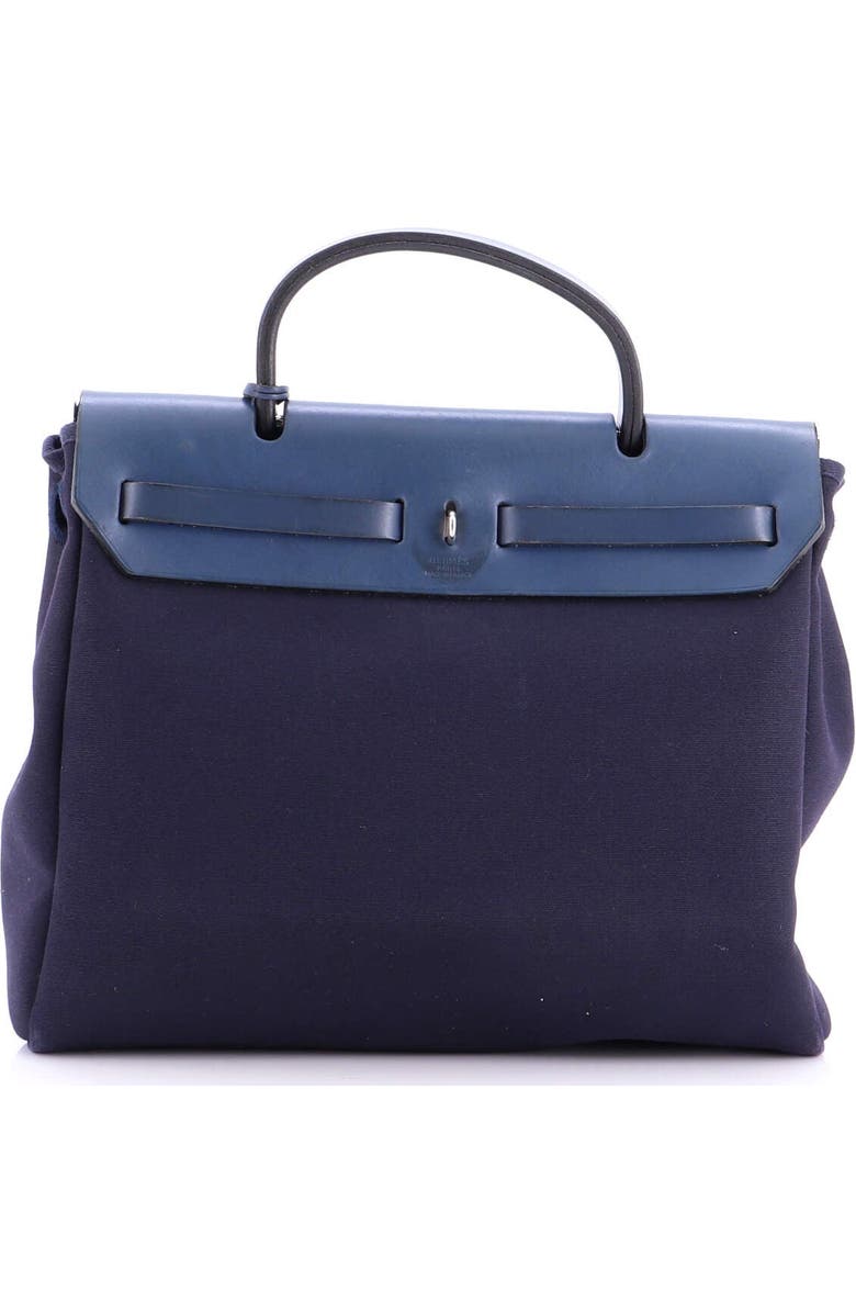 Pre-Owned Hermes Herbag Toile and Leather PM, Alternate, color, Bleu Indigo