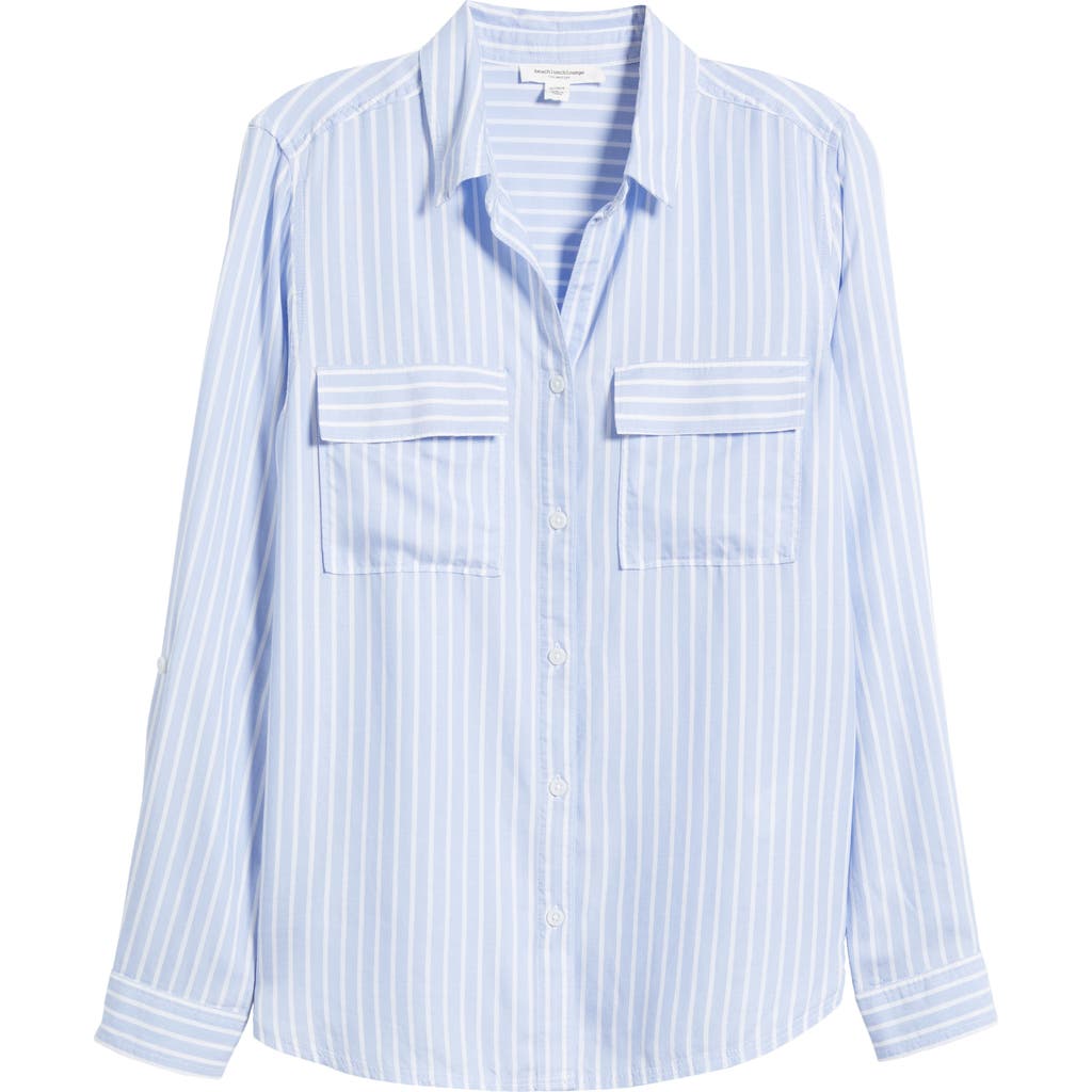 BEACHLUNCHLOUNGE BEACHLUNCHLOUNGE FARRAH STRIPE BUTTON-UP SHIRT