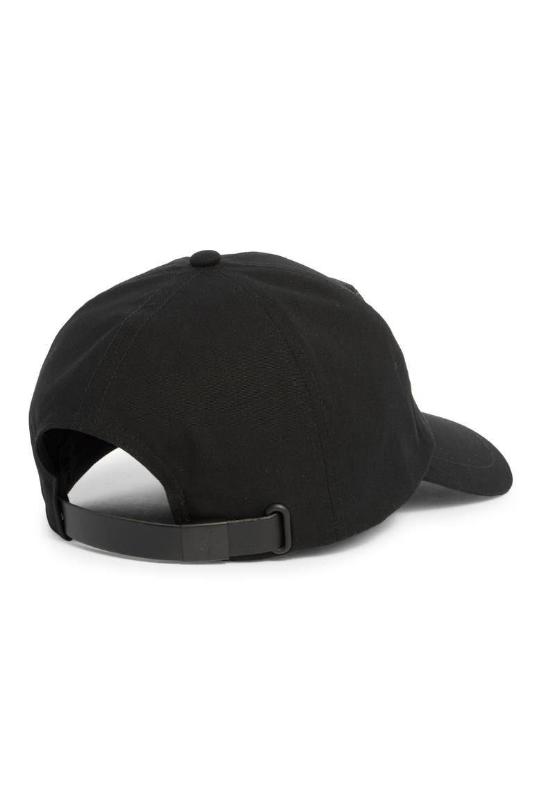 Bellow Logo Baseball Cap, Alternate, color, BLACK