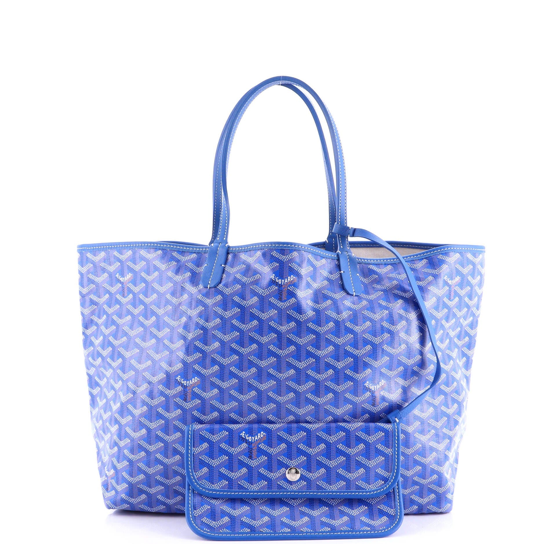 Pre-Owned Goyard Saint Louis Tote Coated Canvas PM, Alternate, color, Blue