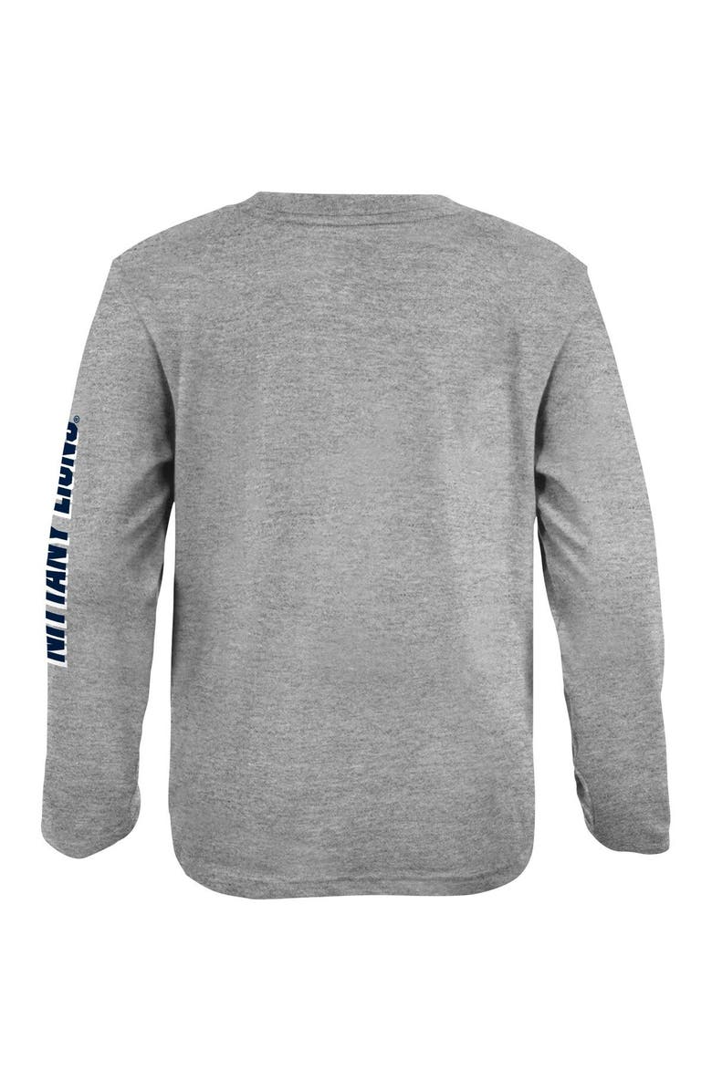 Outerstuff Youth Heather Gray Penn State Nittany Lions 2-Hit For My Team Long Sleeve T-Shirt, Alternate, color, 