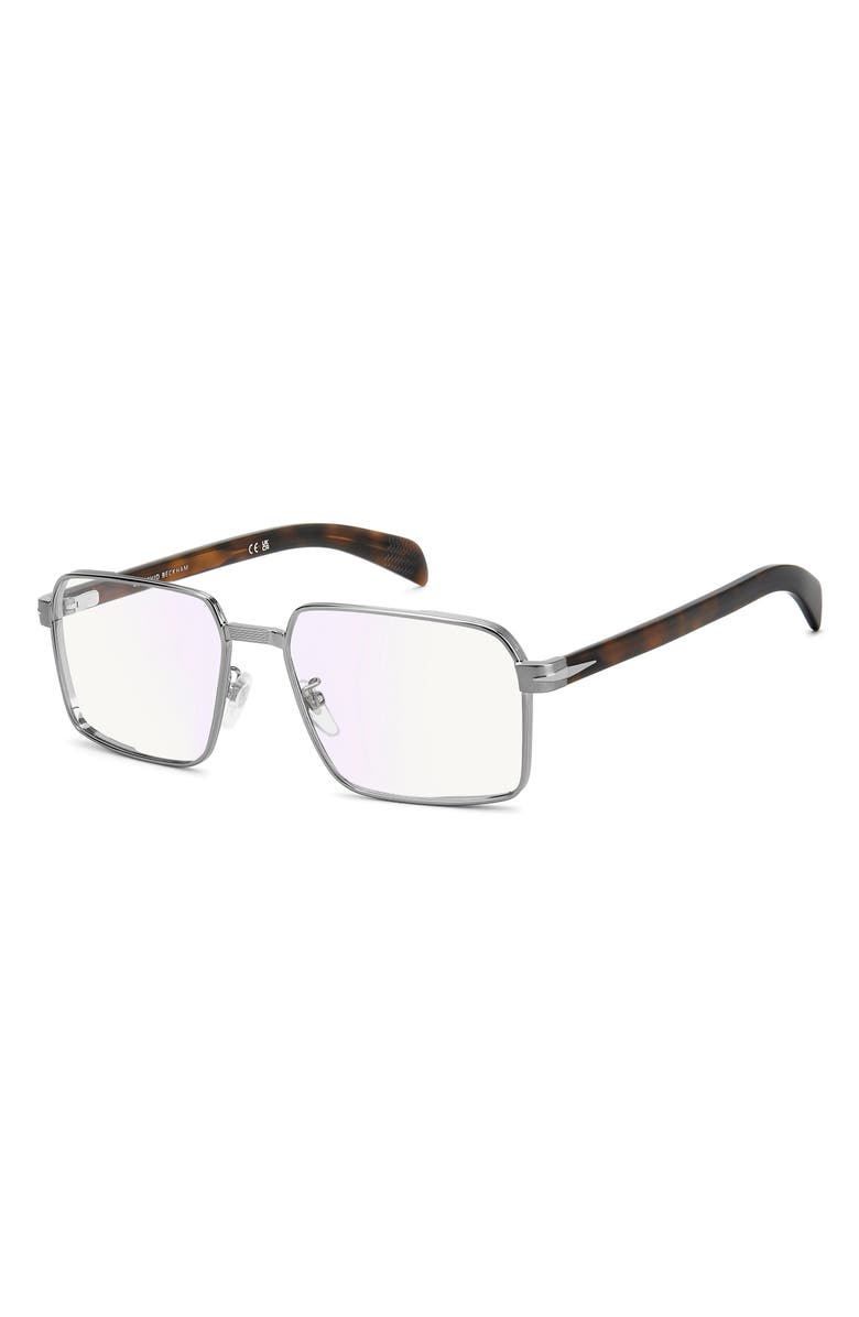 David Beckham Eyewear 57mm Rectangular Optical Glasses, Alternate, color, 