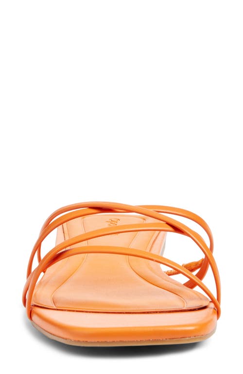 Open Edit Korva Slide Sandal In Orange Zest