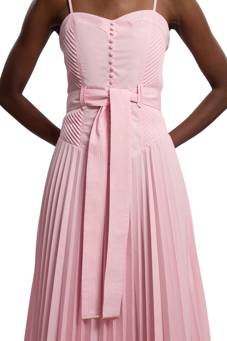 Cotton Strappy Midi Dress, Alternate, color, Light Pink