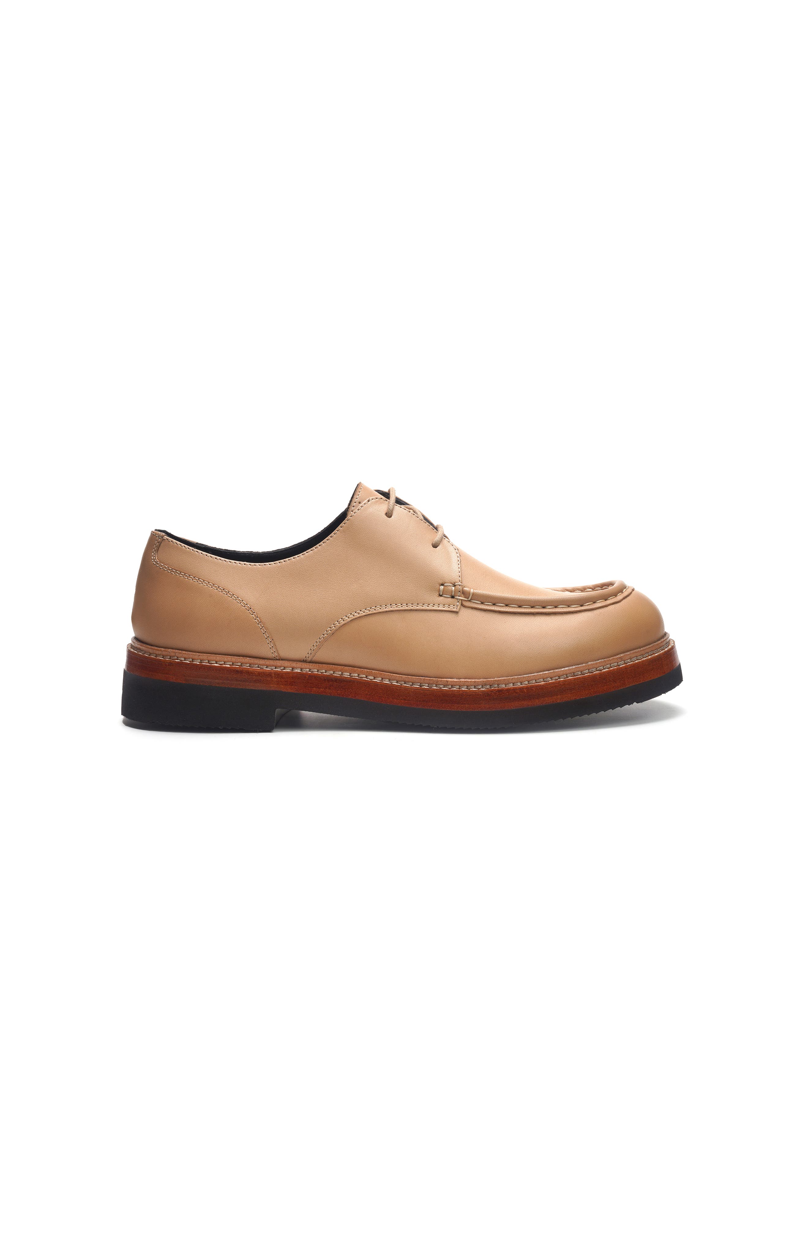 A. Veer Sorrento Moc Derby, Alternate, color, Sand Leather