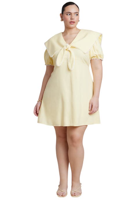 Sailor Collar Mini Dress (plus)