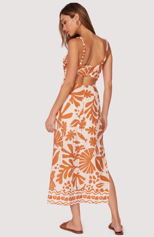 Lost + Wander Tropical Dream Maxi Dress In Brown-multi