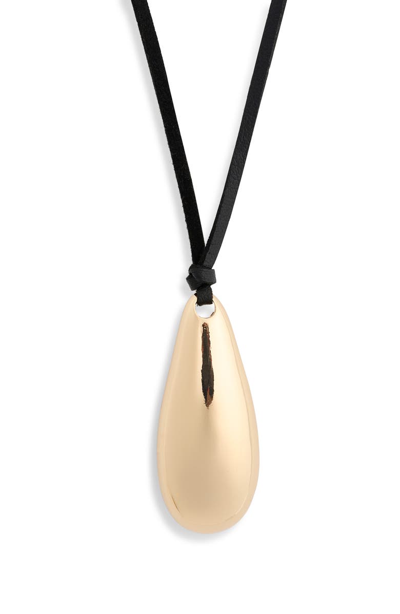 NORDSTROM RACK Suede Cord Pendant Necklace, Main, color, 