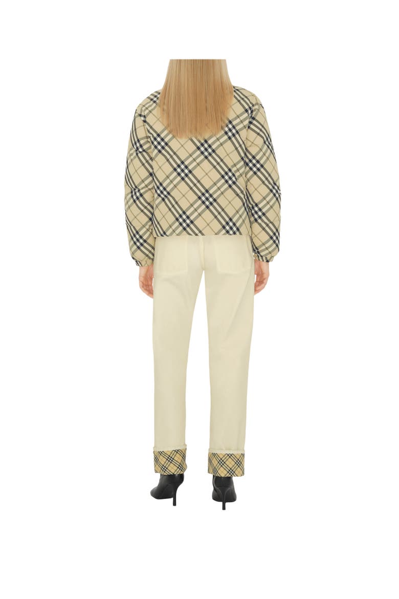 Reversible Check Puffer Jacket, Alternate, color, Grain