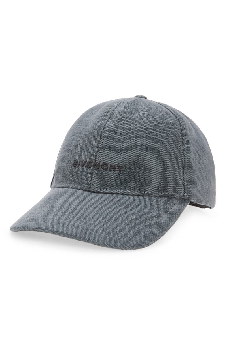 Givenchy Logo Embroidered Baseball Cap, Main, color, 020-Grey