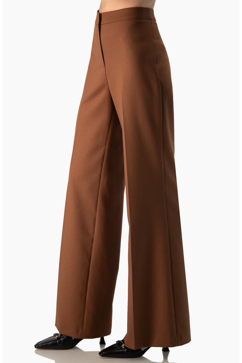 High-Rise Semi-Flare Pants, Alternate, color, Chedron