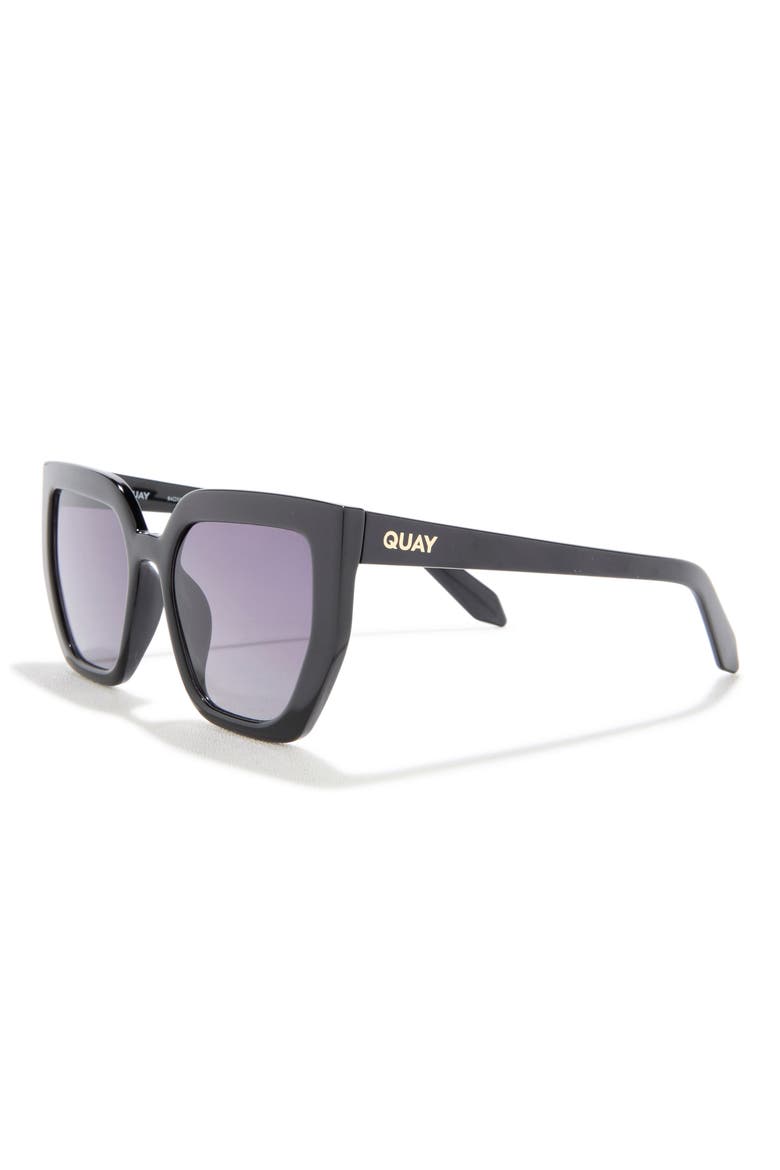 Contoured Oversize Square Sunglasses, Alternate, color, BLACK/ SMOKE