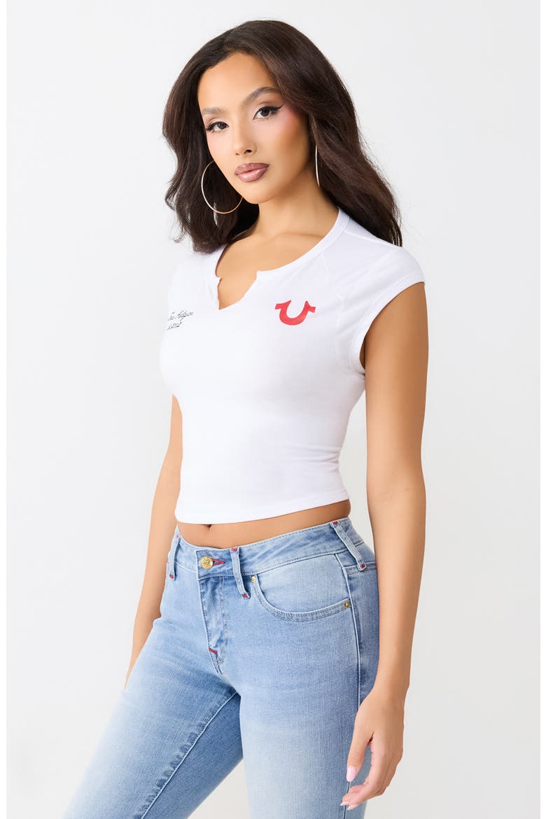 V-Notch Graphic T-Shirt, Alternate, color, OPTIC WHITE