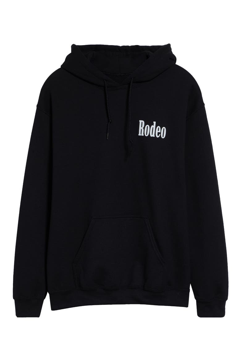 Flag Logo Fleece Graphic Hoodie, Main, color, BLACK