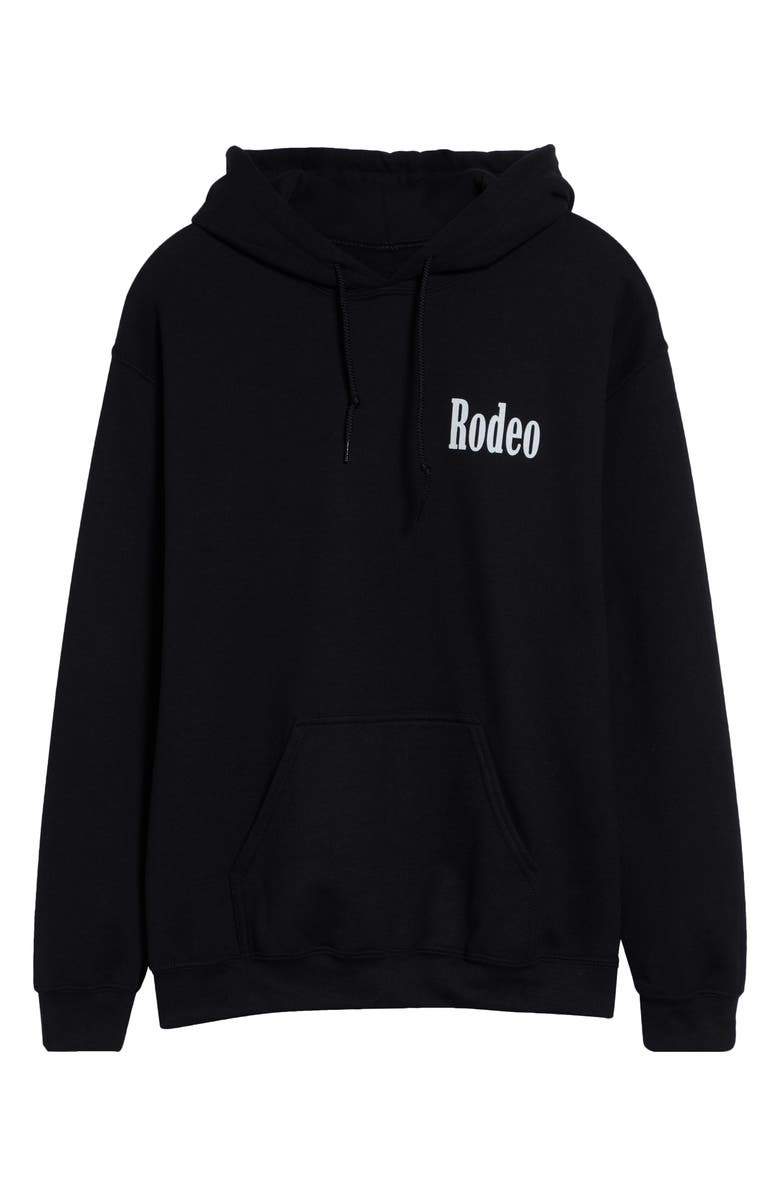 Rodeo Work Wear Flag Logo Fleece Graphic Hoodie, Main, color, Black