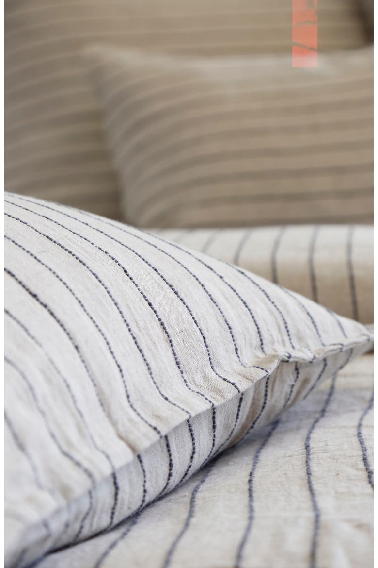 Blake Duvet Cover, Alternate, color, FLAX/MIDNIGHT