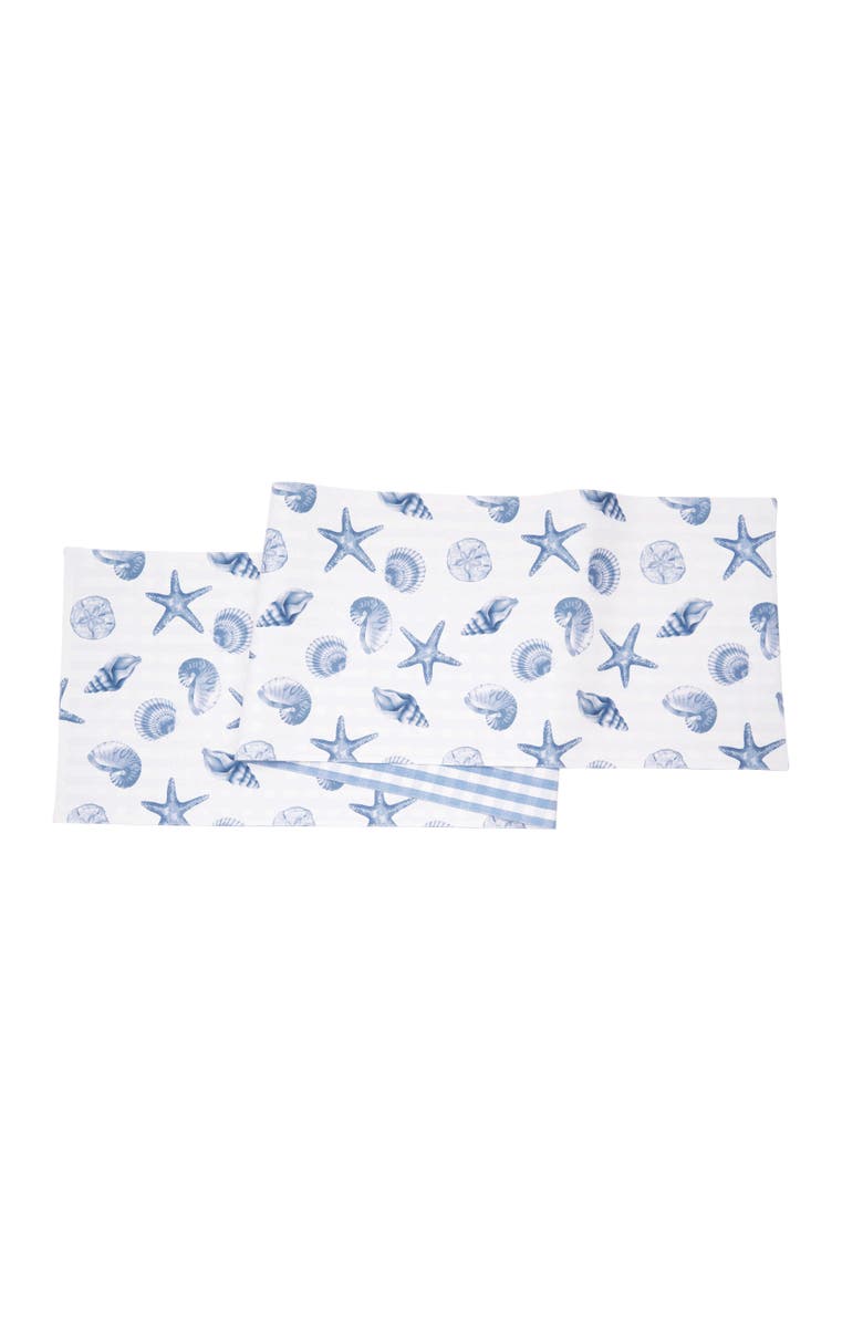C&F Home Calming Seas Table Runner 14" x 72", Main, color, Blue