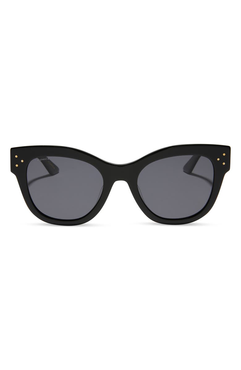 DIFF Eva 53mm Cat Eye Sunglasses, Alternate, color, Black Grey