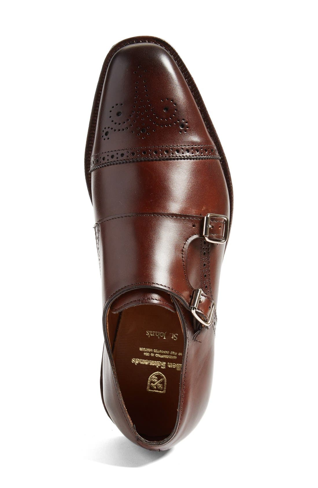 St. Johns Double Monk Strap Shoe, Alternate, color, CHILI