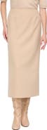 Lafayette 148 New York Camel Hair Midi Pencil Skirt