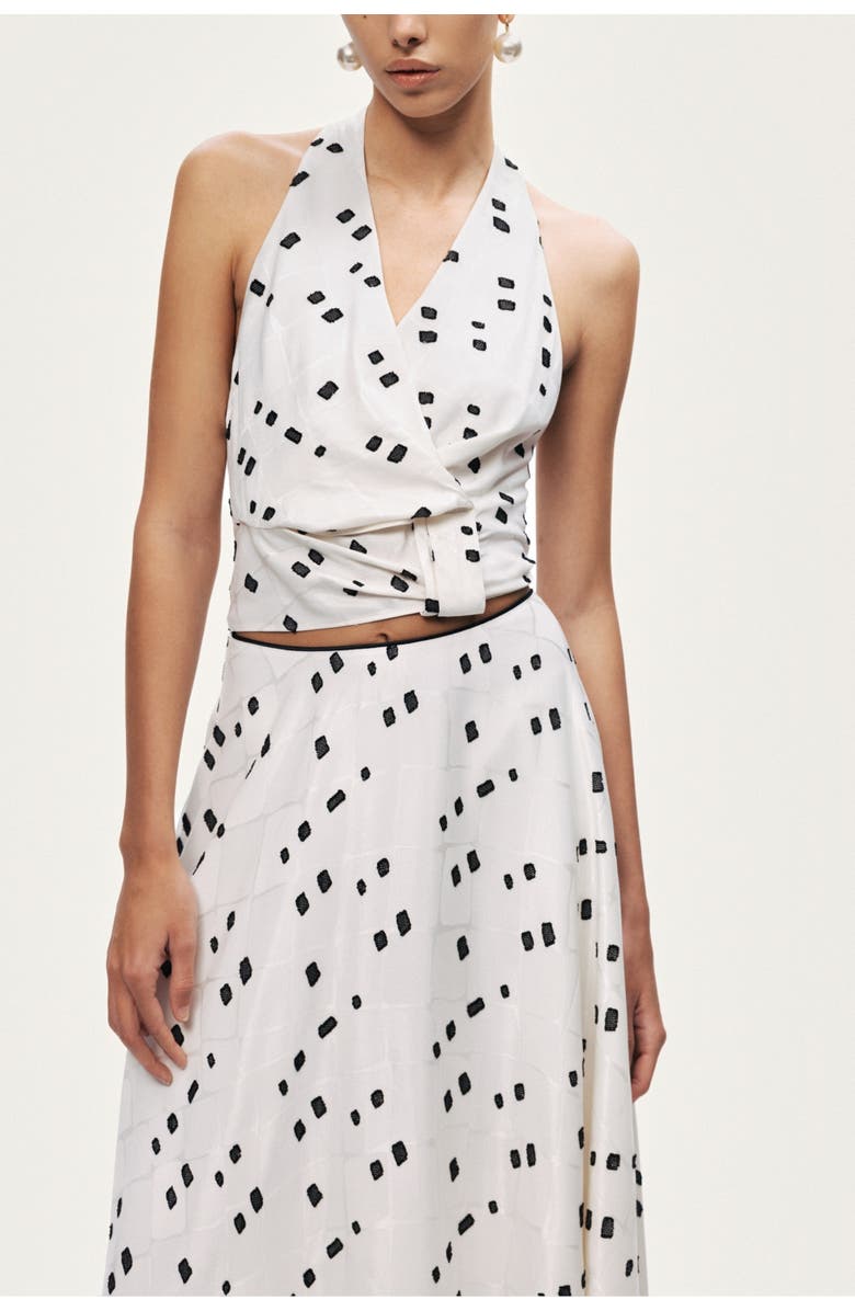 Nocturne Printed Halter Blouse, Alternate, color, Multi-Colored