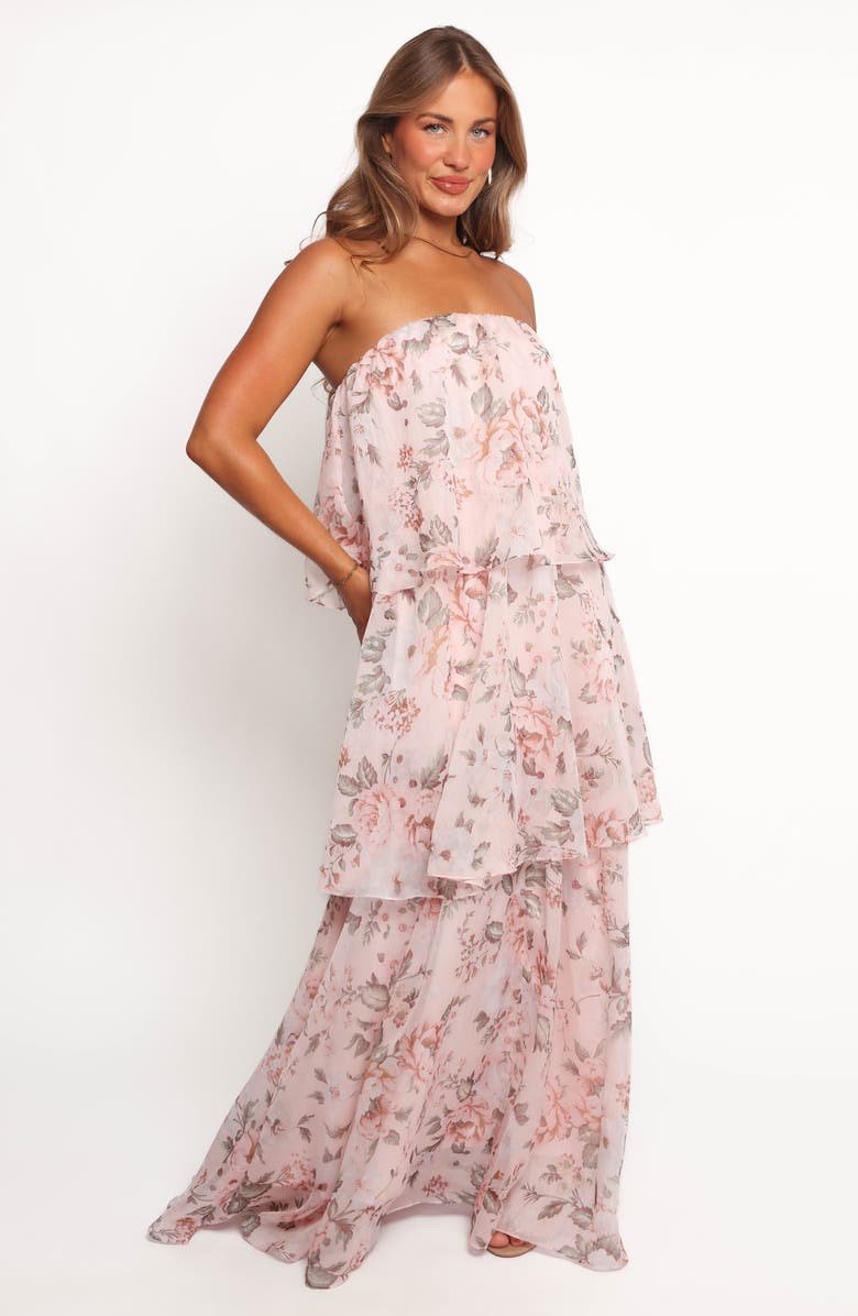 Petal & Pup Bloom Tiered Strapless Maxi Dress, Alternate, color, Floral