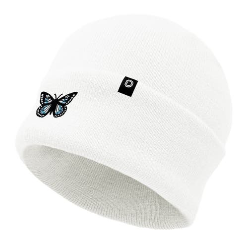 Dalix Butterfly Beanie In White