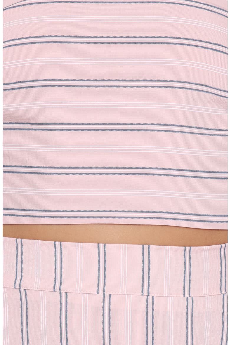 Serafina Stripe Strapless Top & Maxi Skirt Set, Alternate, color, BLUE STRIPE