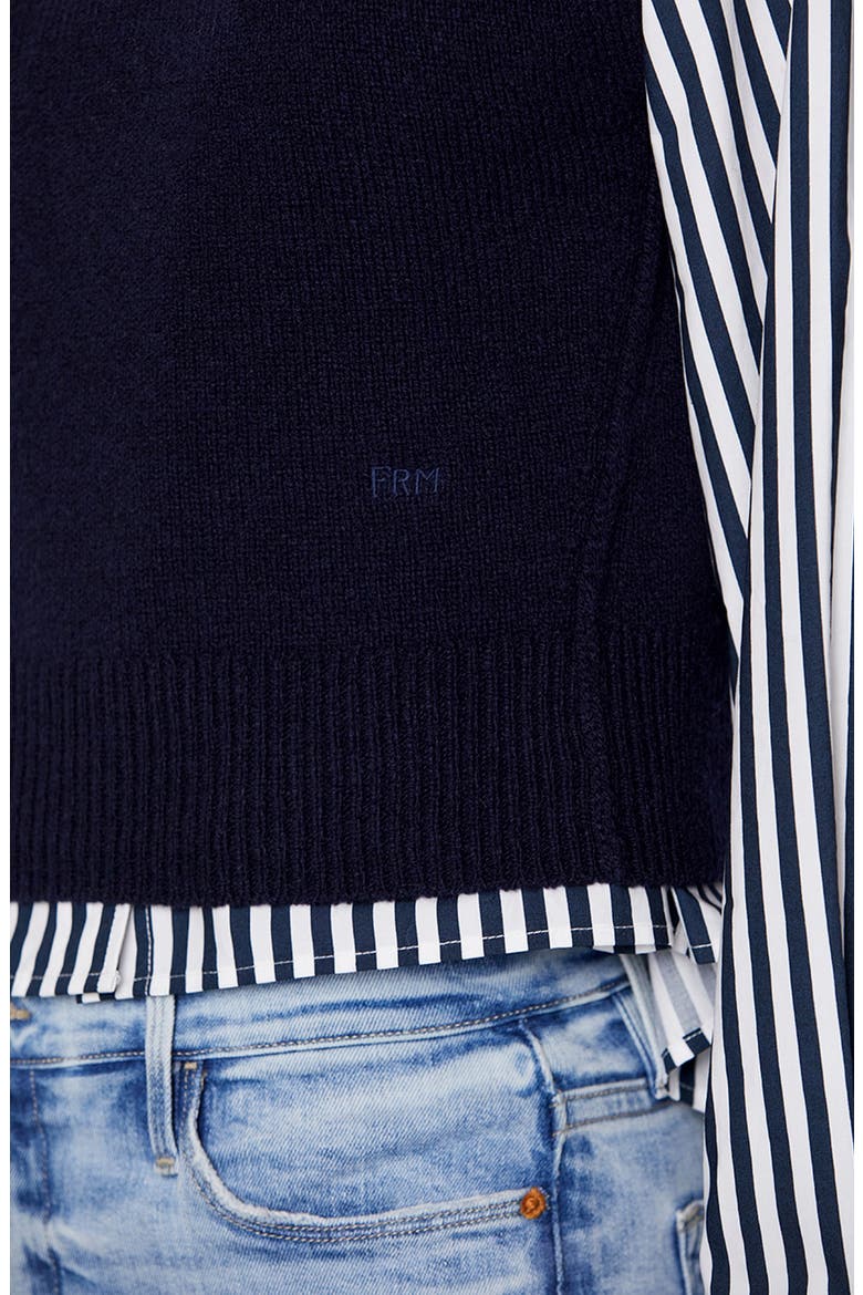 Recycled Cashmere & Wool Sweater Vest, Alternate, color, NAVY
