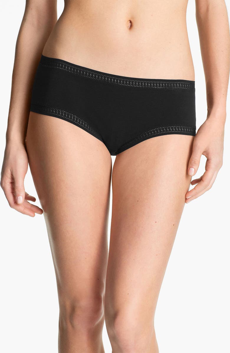 On Gossamer 'Cabana' Cotton Boyshorts, Main, color, Black