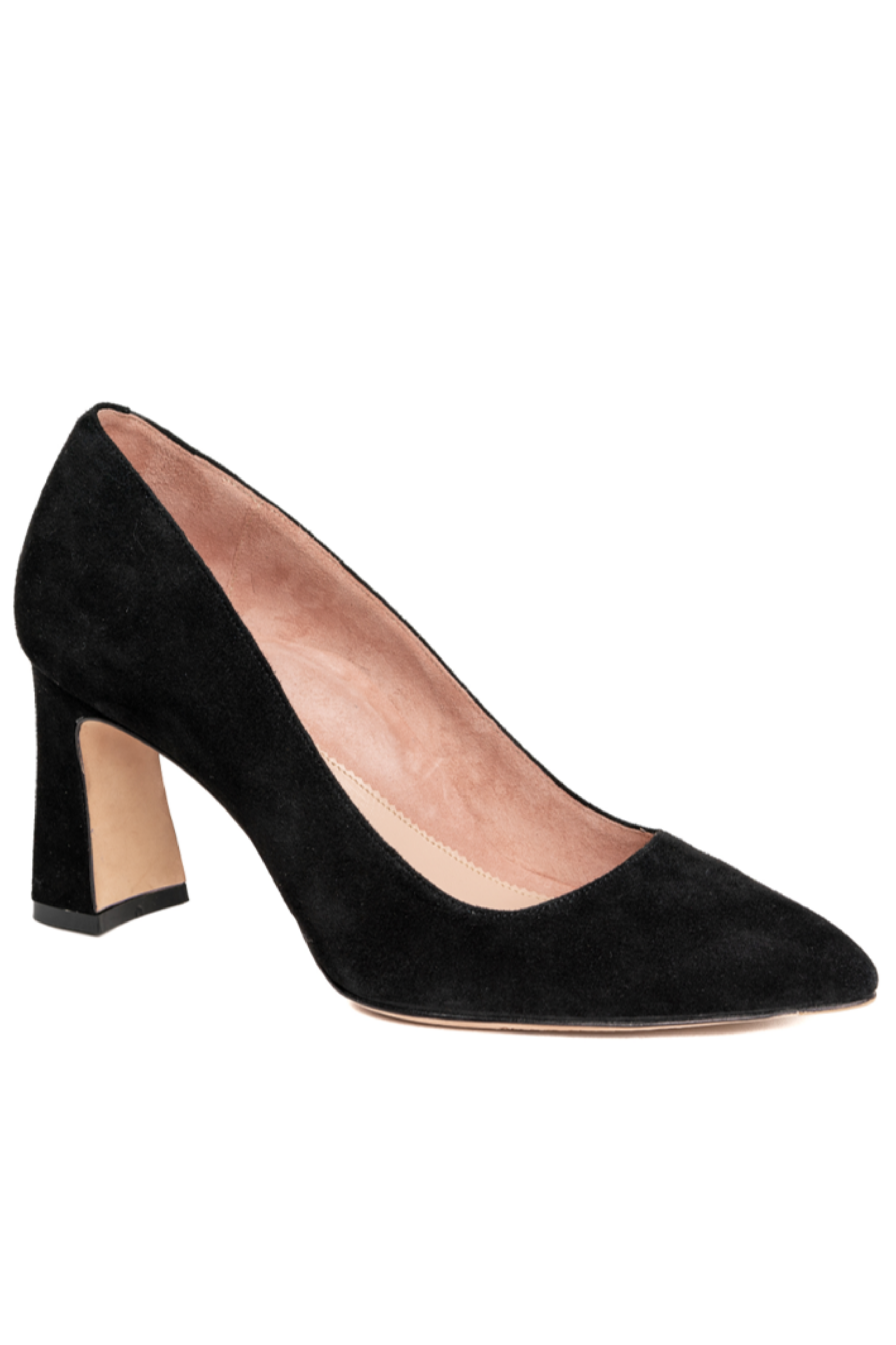 Bold Block Heel Pump, Alternate, color, Black Suede