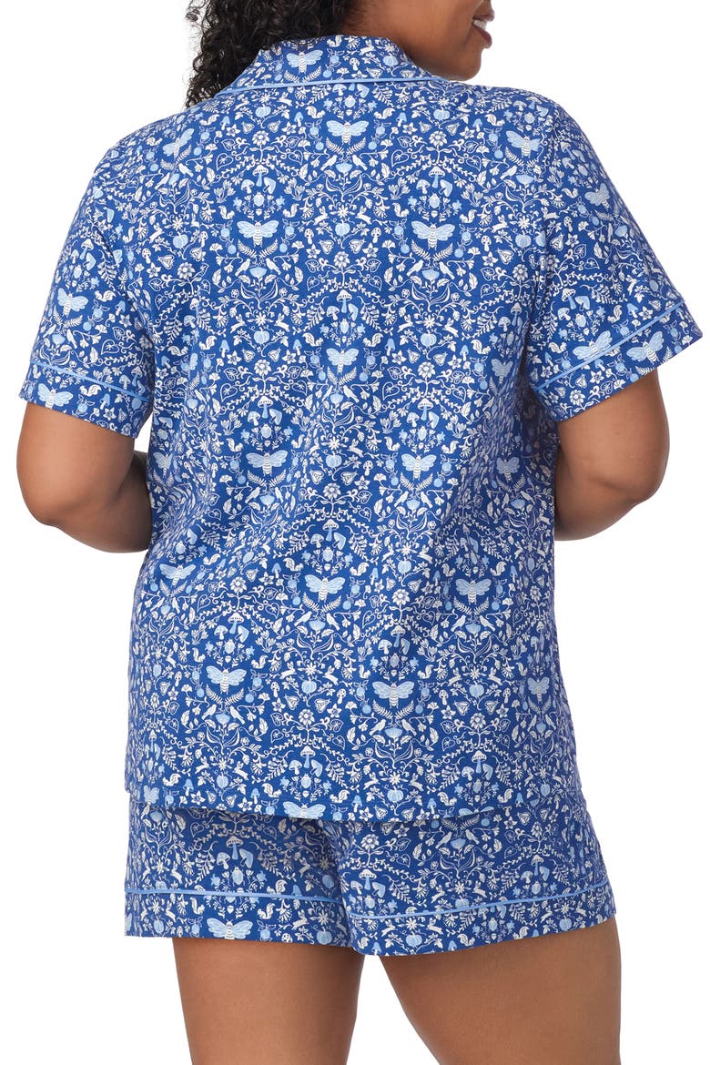 Print Organic Cotton Jersey Short Pajamas, Alternate, color, THROUGH THE WOODS