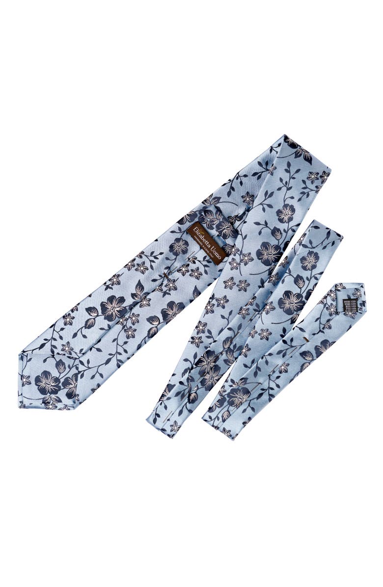 Elizabetta Silvio - Silk Jacquard Tie for Men, Alternate, color, Sky Blue