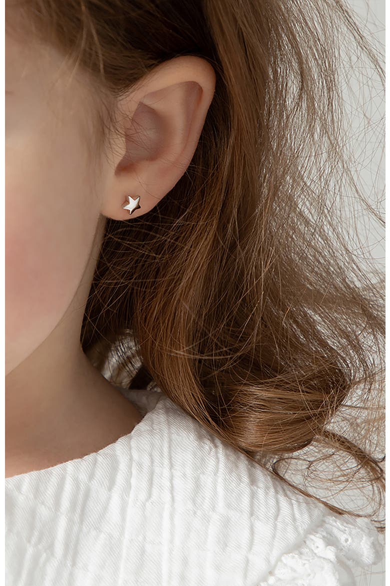 Classic Polished Star Earrings, Alternate, color, Silver