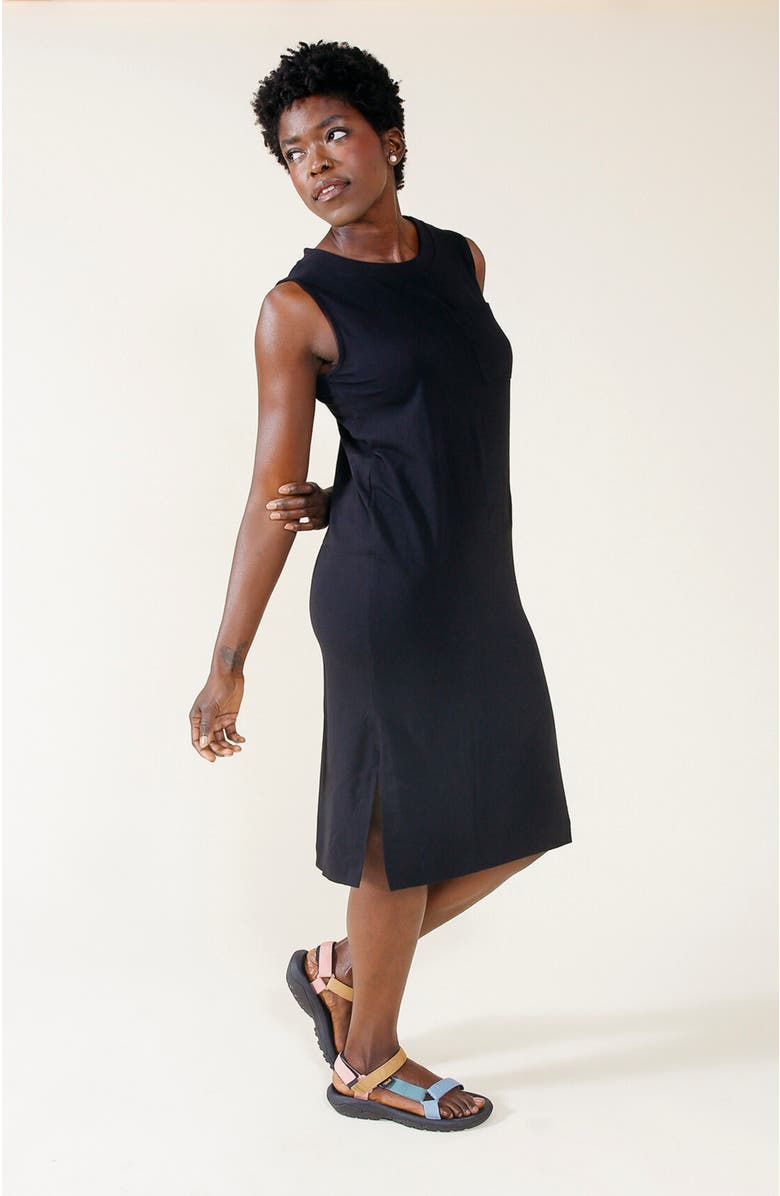 POPLINEN Sophie Tank Jersey Dress, Alternate, color, Black