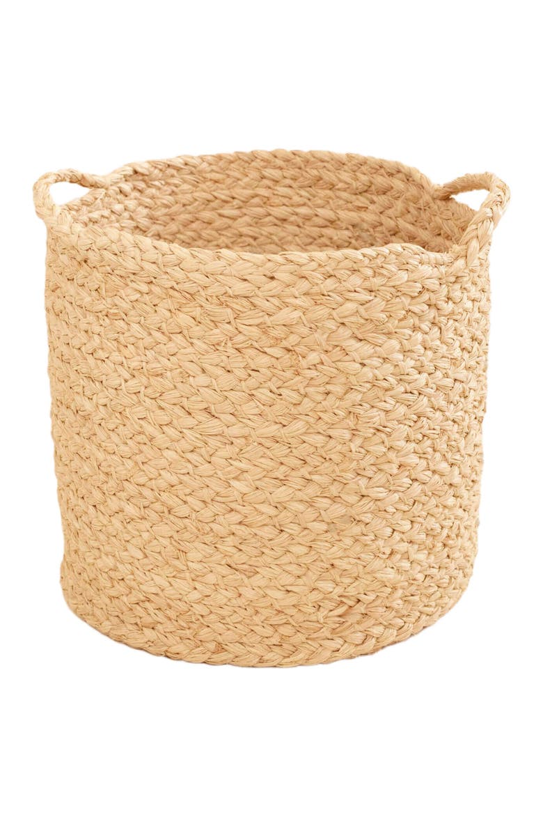 Braided Raffia Planter with Handles, Main, color, Natural