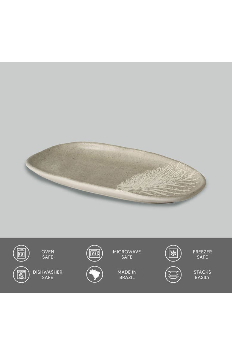 Porto Brasil Shallow Organic Oval Platter Small Set of 4, Alternate, color, Seiva