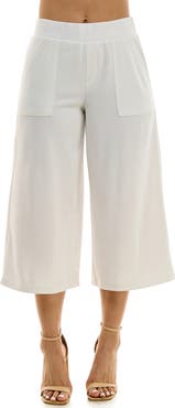 Nina Leonard Elastic Waist Culotte Pants