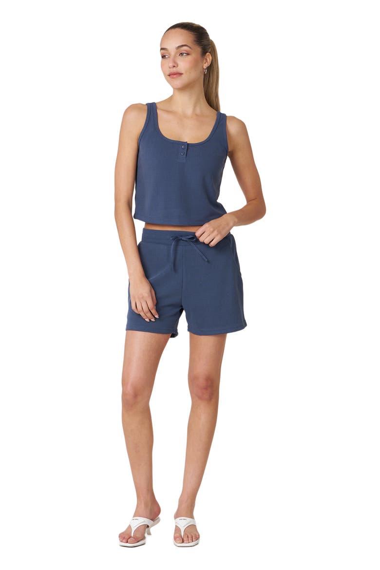 Retreat Waffle Tank, Alternate, color, Navy