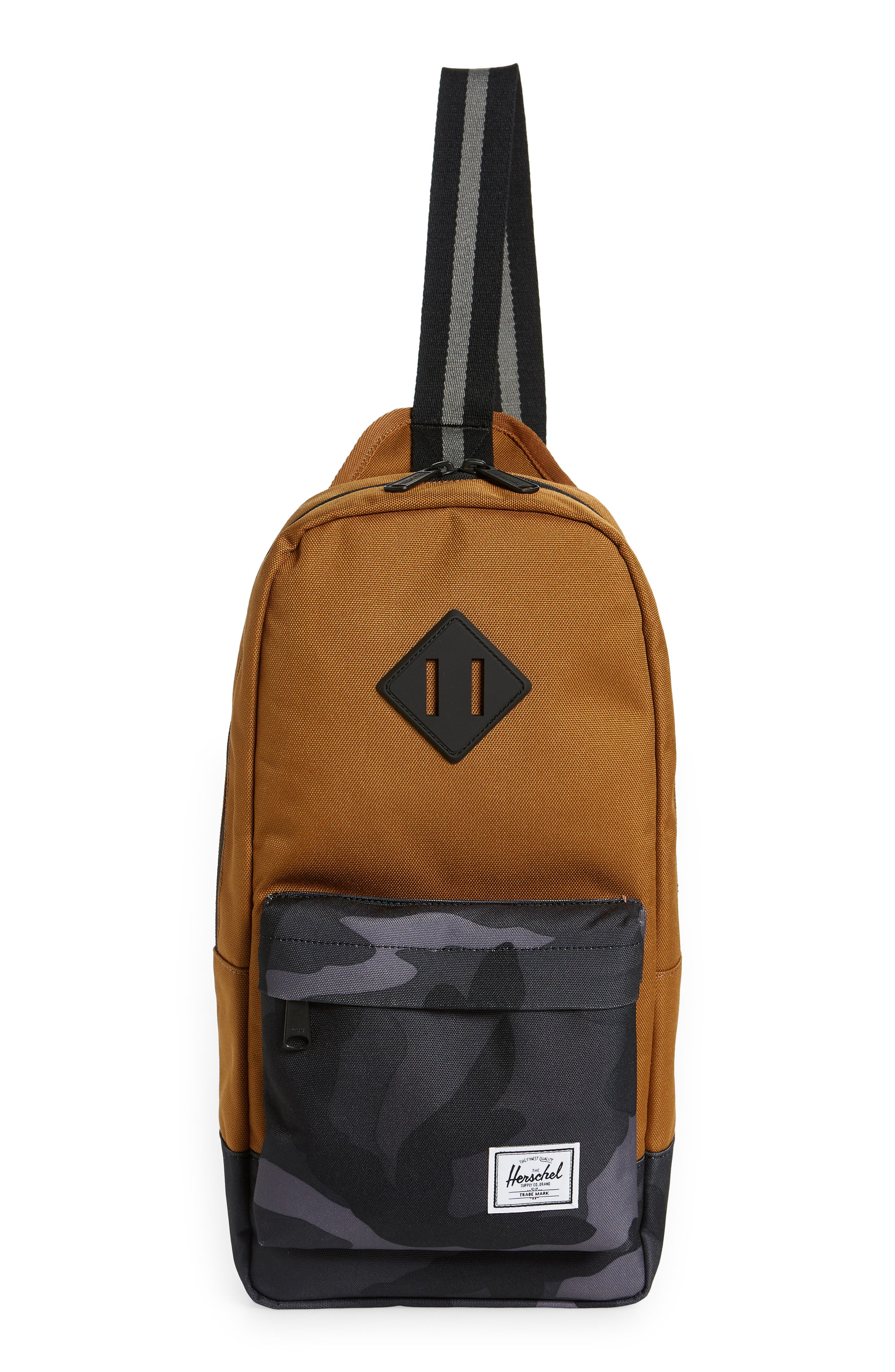 Heritage Water-Resistant Sling Bag, Main, color, RUBBER NIGHT CAMO