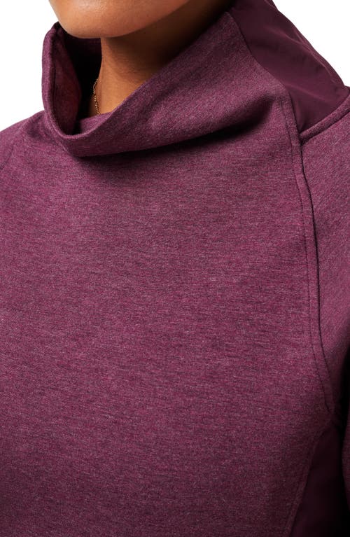 Travismathew Delightful Funnel Neck Sweatshirt In Heather Winetasting